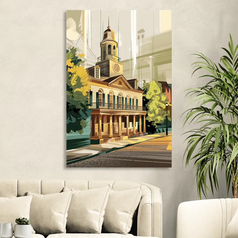 Fayetteville Historic Landmarks Sitting Room - Canvas Wall Art