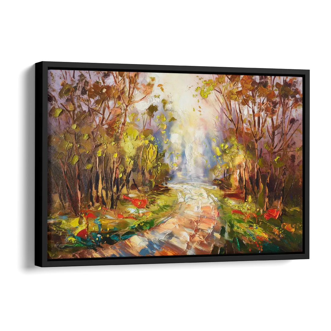 Fayetteville Nature Escape Side - Black Canvas Wall Art