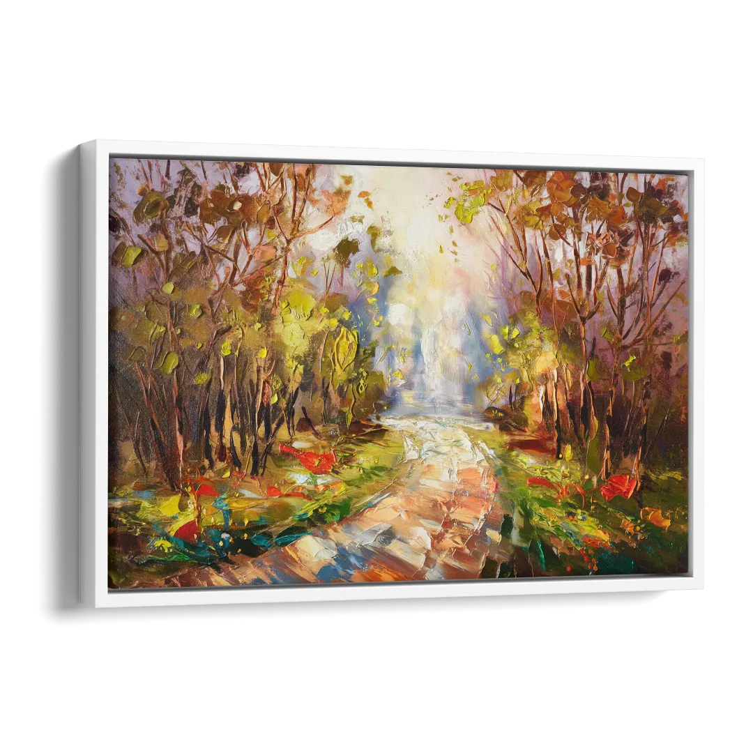 Fayetteville Nature Escape Side - White Canvas Wall Art