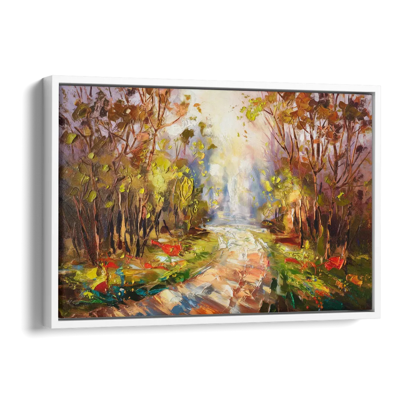 Fayetteville Nature Escape Side - White Canvas Wall Art