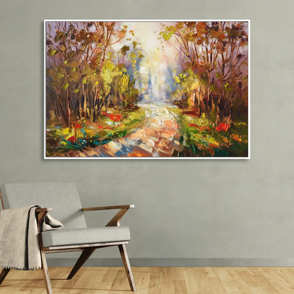 Fayetteville Nature Escape Living Room - White Canvas Wall Art