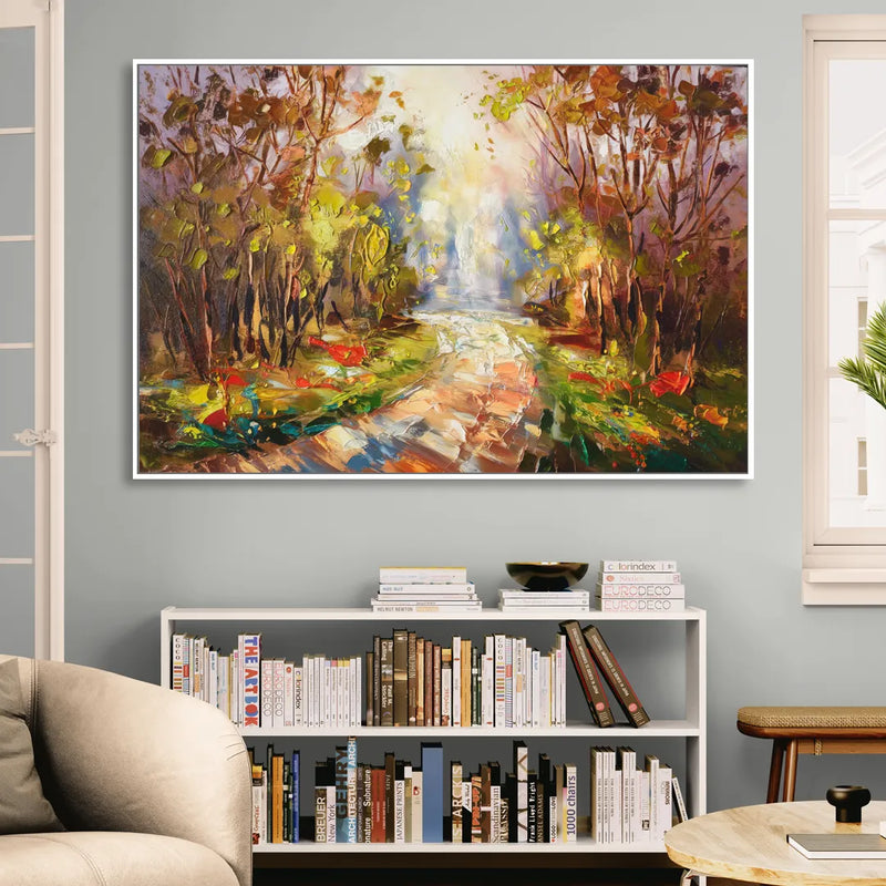 Fayetteville Nature Escape Sitting Room - White Canvas Wall Art
