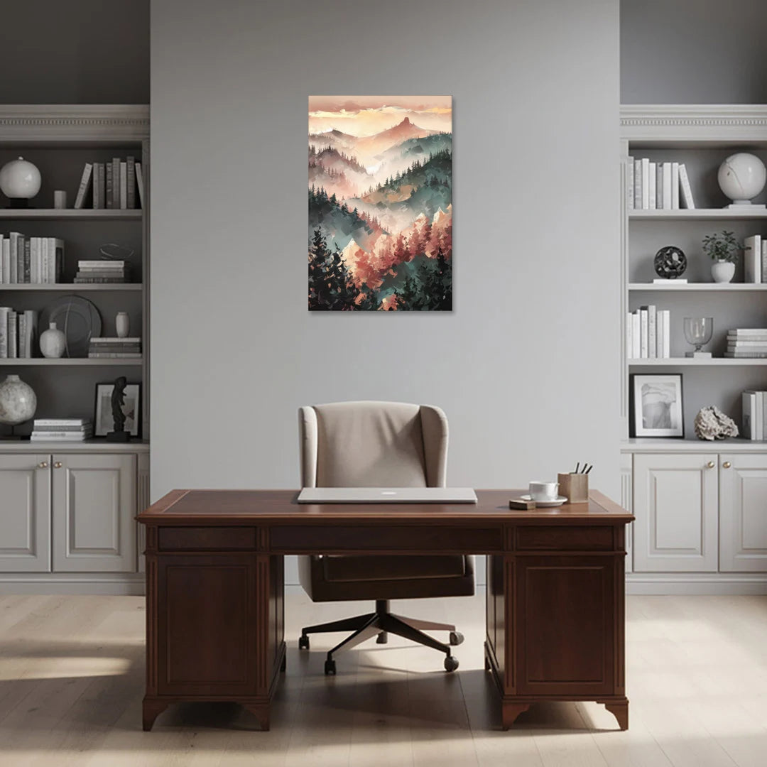 Fayetteville Ozark Mountains - Canvas Wall Art - Office - 24x36