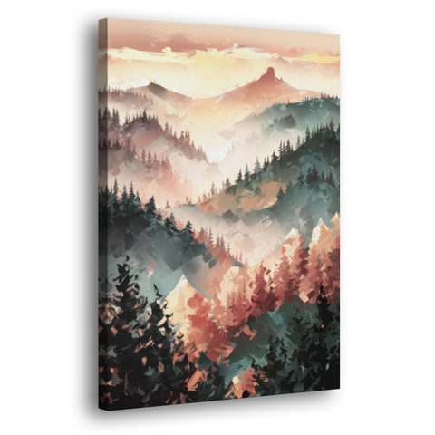 Fayetteville Ozark Mountains - Canvas Wall Art - Side