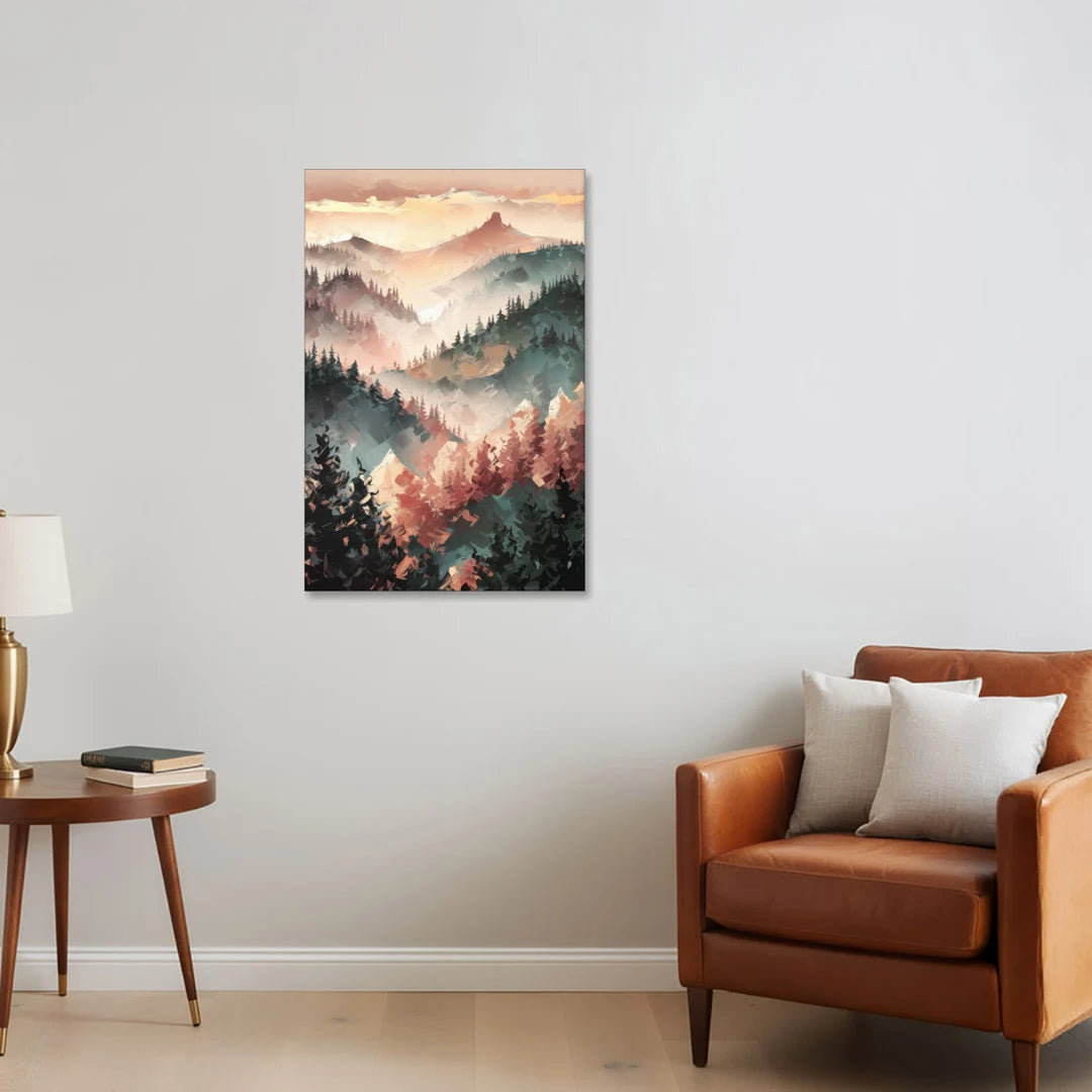 Fayetteville Ozark Mountains - Canvas Wall Art - Sofa - 24x36