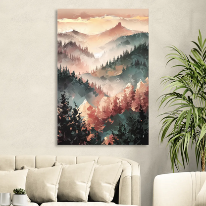 Fayetteville Ozark Mountains Living Room - Canvas Wall Art
