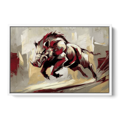 Fayetteville Razorbacks Pride Front - White Canvas Wall Art