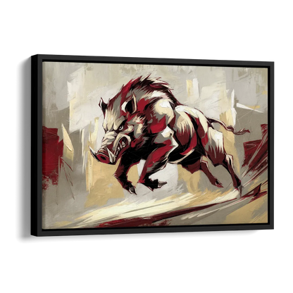 Fayetteville Razorbacks Pride Side - Black Canvas Wall Art