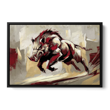 Fayetteville Razorbacks Pride Front - Black Canvas Wall Art