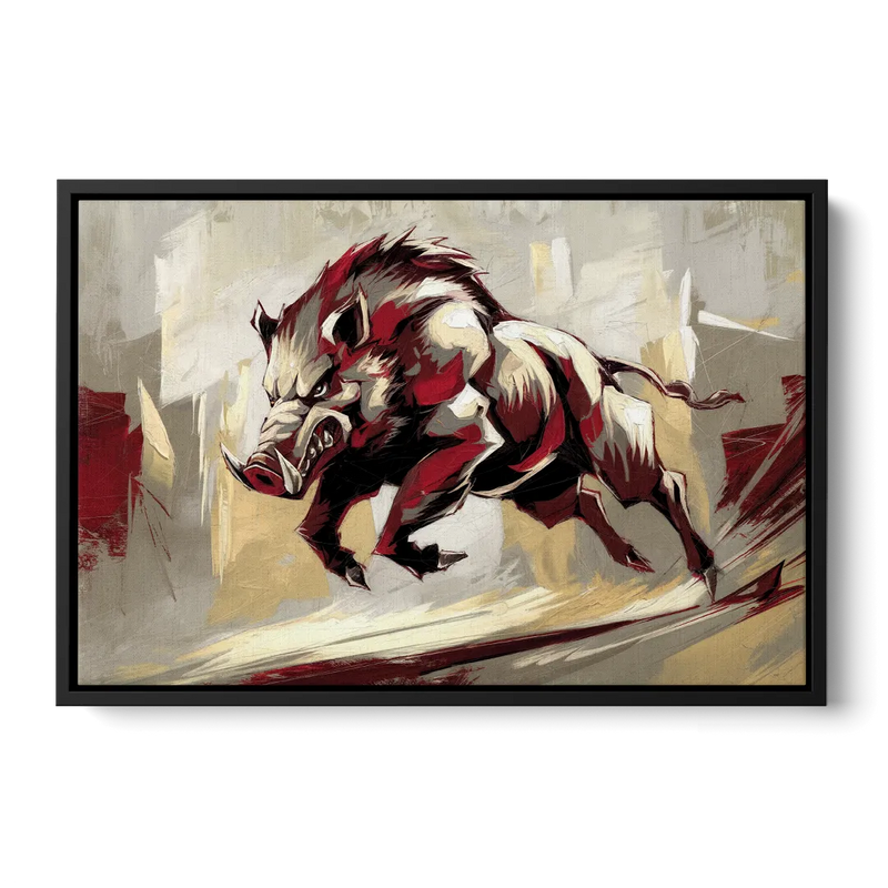 Fayetteville Razorbacks Pride Front - Black Canvas Wall Art
