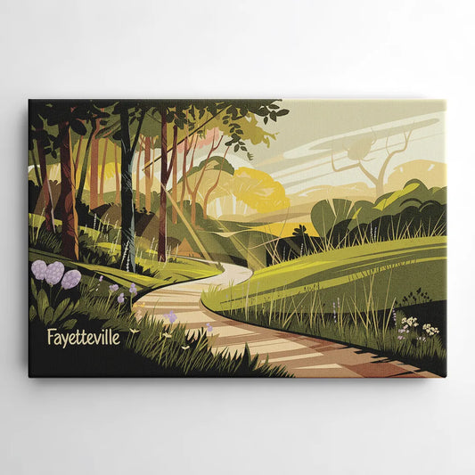Fayetteville Scenic Trails - Canvas Wall Art