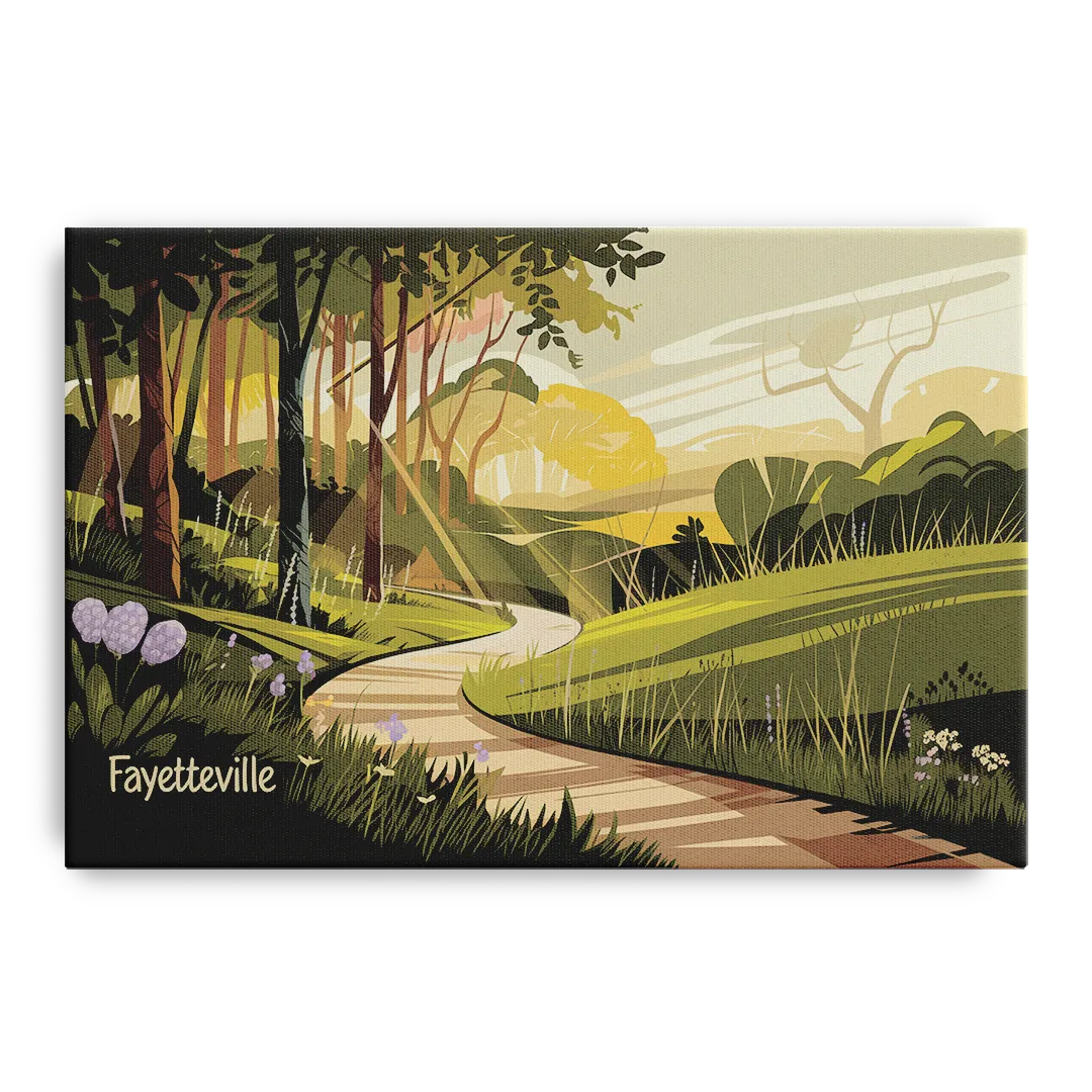 Fayetteville Scenic Trails Front - Canvas Wall Art