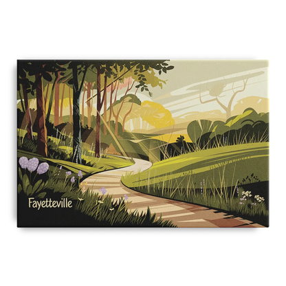 Fayetteville Scenic Trails Front - Canvas Wall Art