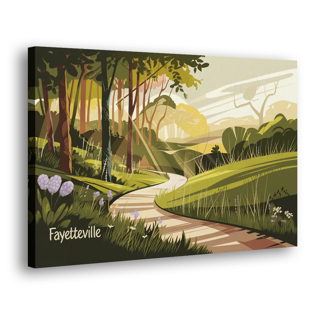 Fayetteville Scenic Trails Side - Canvas Wall Art