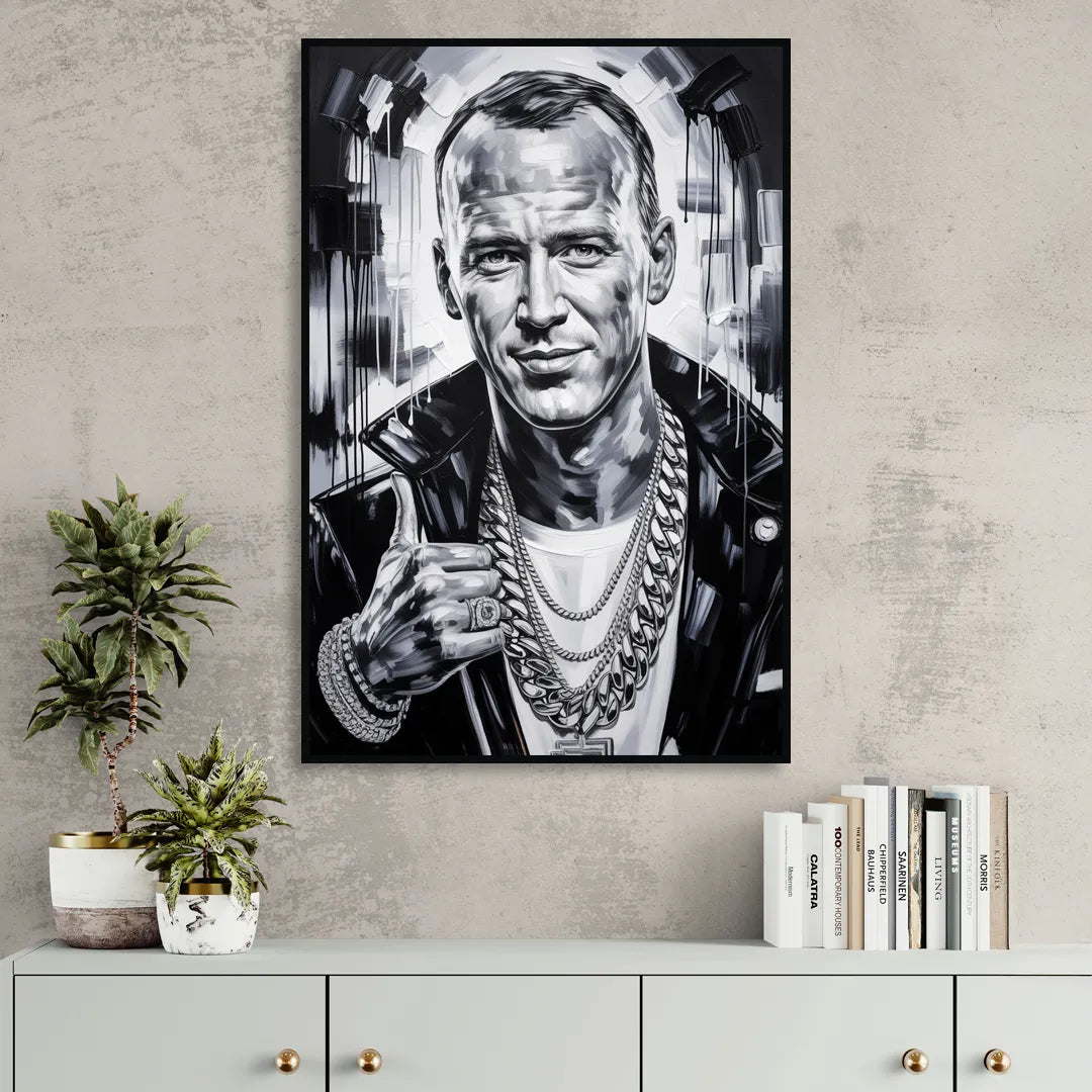 Field General Sitting Room - Black Canvas Wall Art