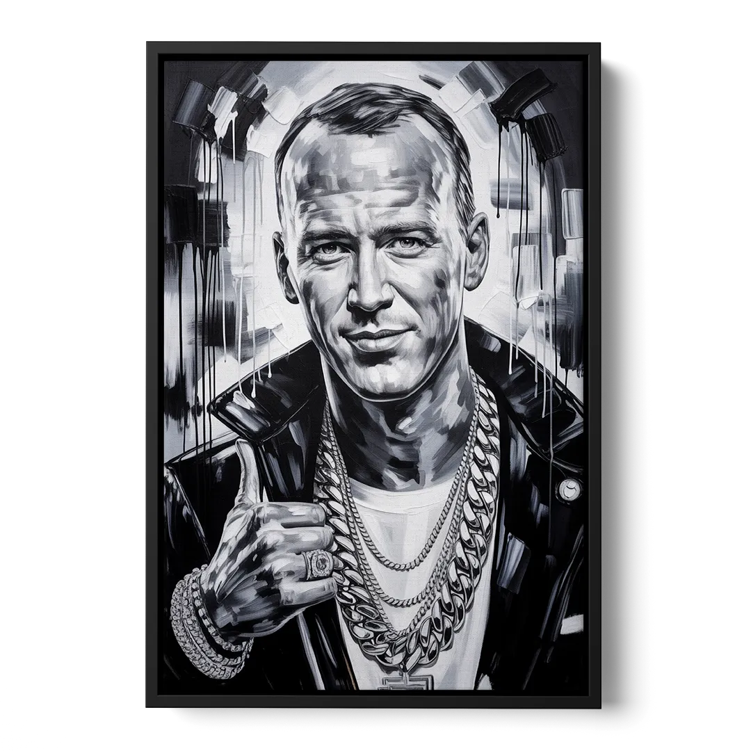 Field General Front - Black Canvas Wall Art