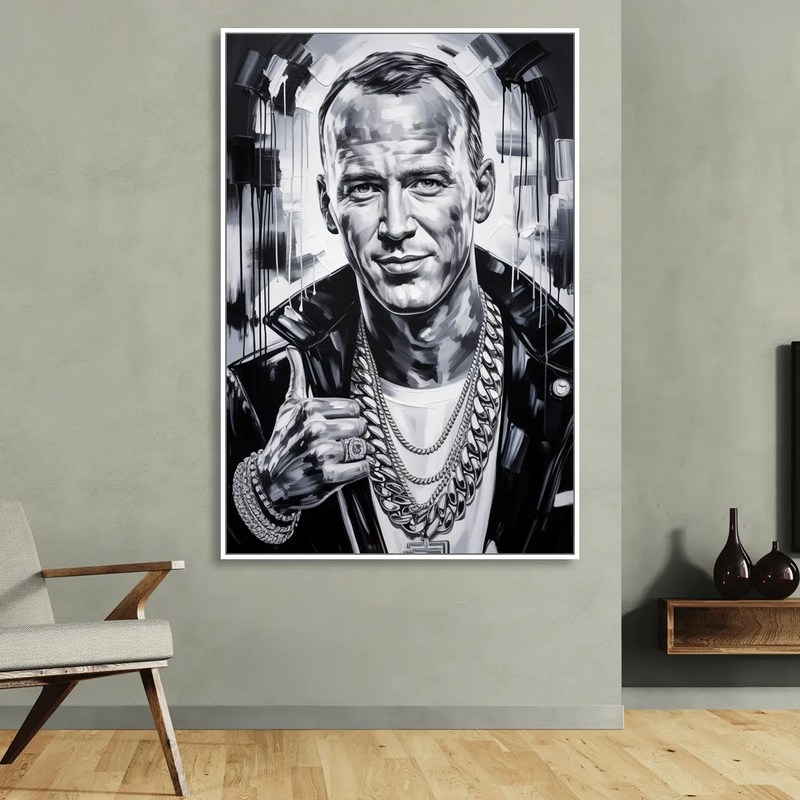 Field General Living Room - White Canvas Wall Art