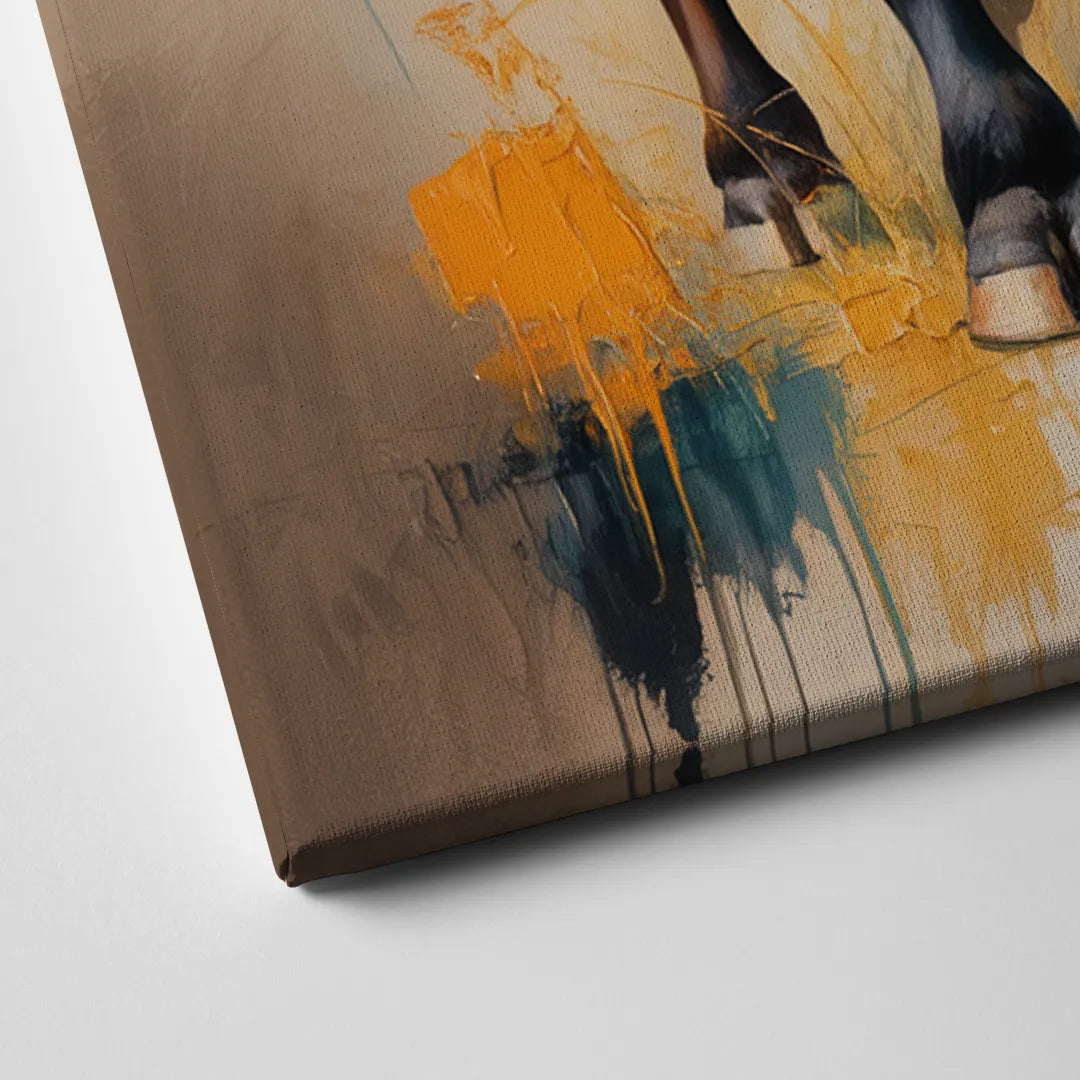 Fiery Longhorn Spirit Canvas Close Up