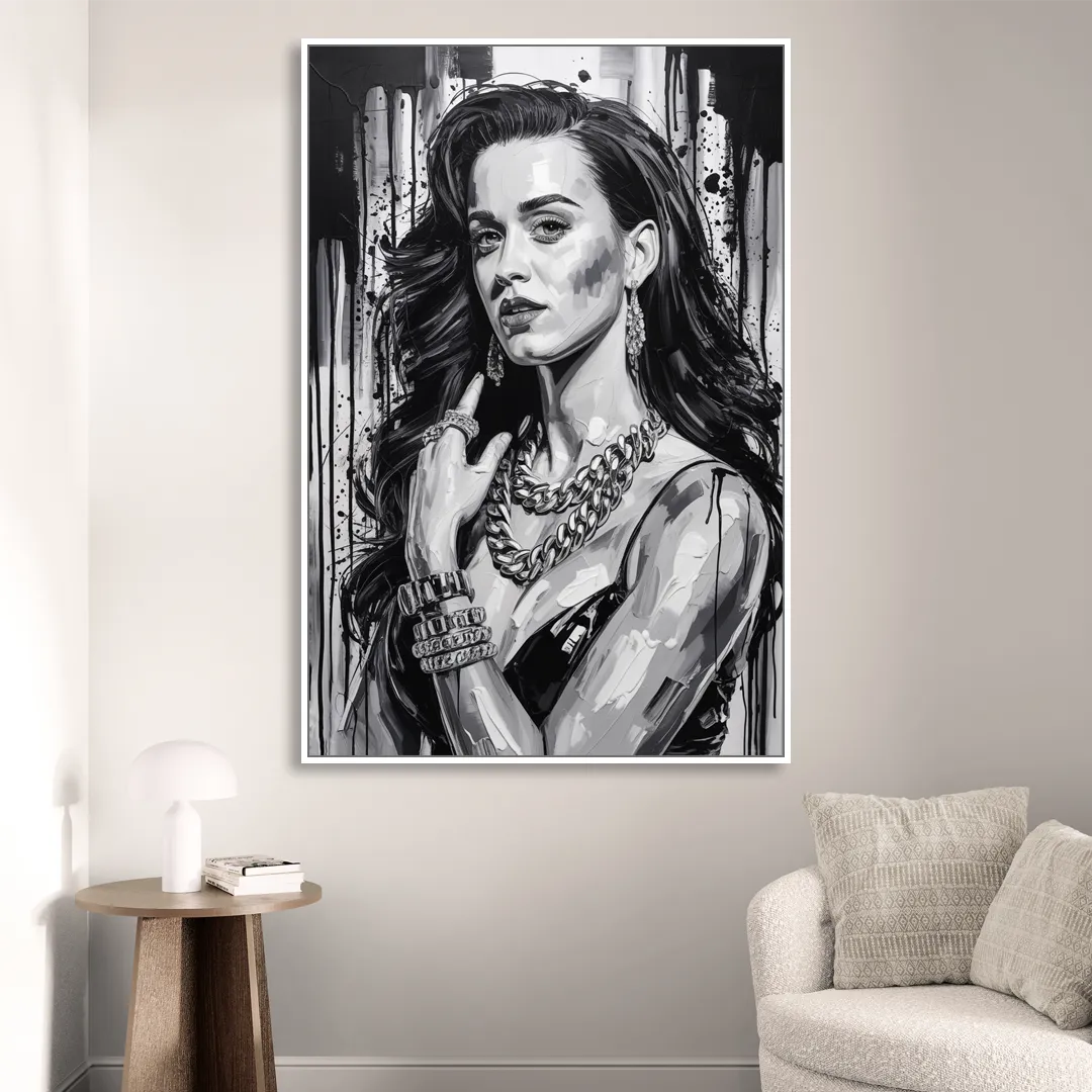 Firework 2.0 Living Room - White Canvas Wall Art