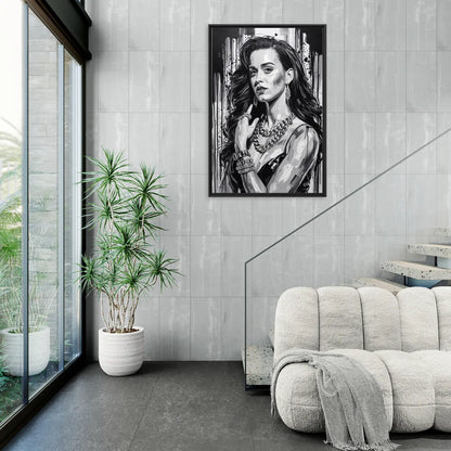Firework 2.0 - Living Room Black Frame Canvas