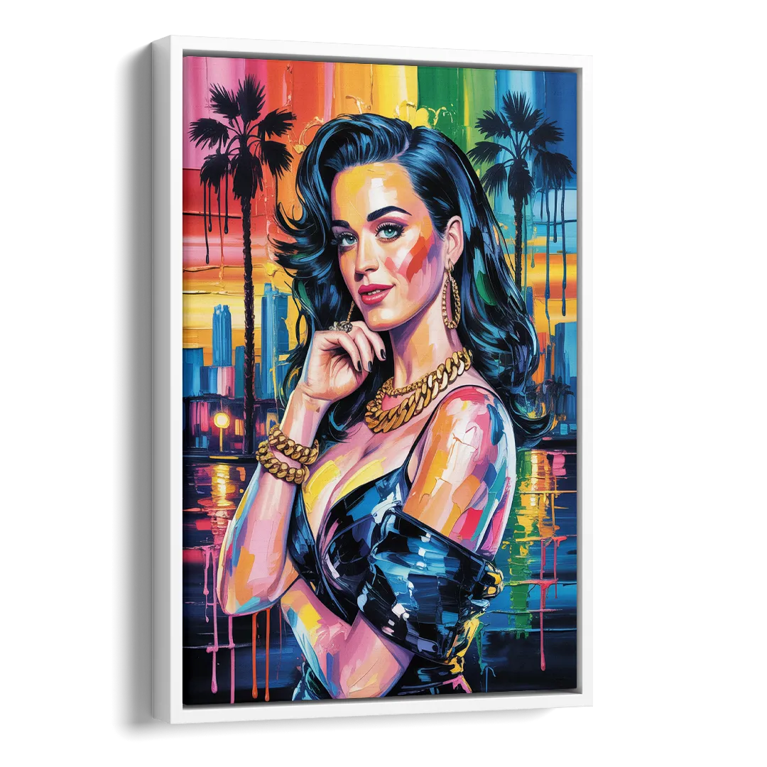 Firework Side - White Canvas Wall Art