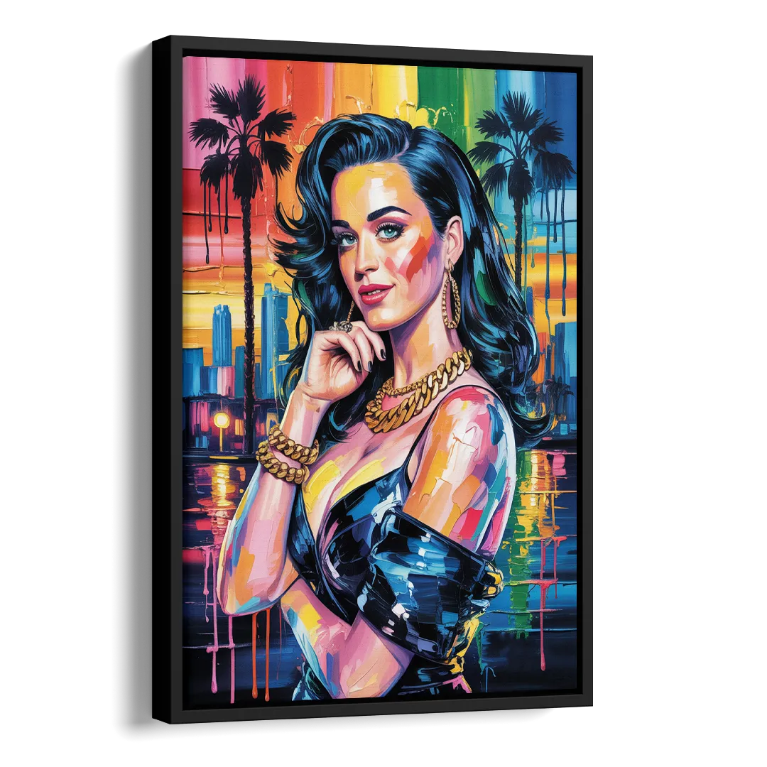 Firework Side - Black Canvas Wall Art