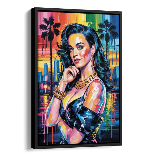 Firework Side - Black Canvas Wall Art