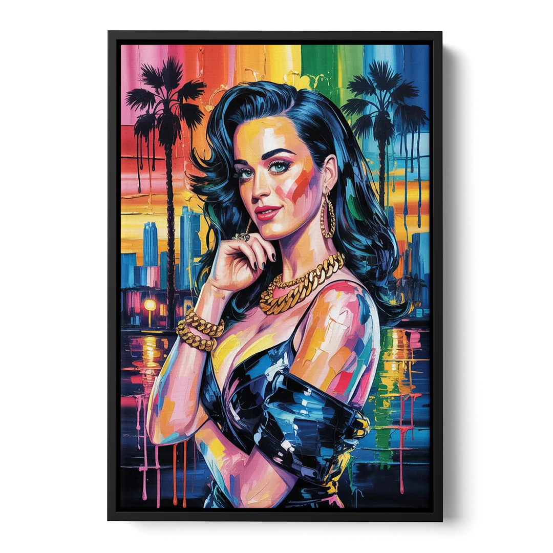 Firework - Black Frame Canvas