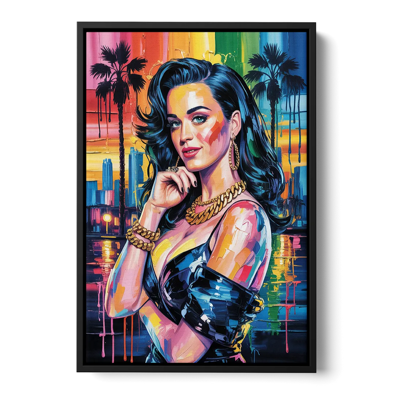 Firework Front - Black Canvas Wall Art