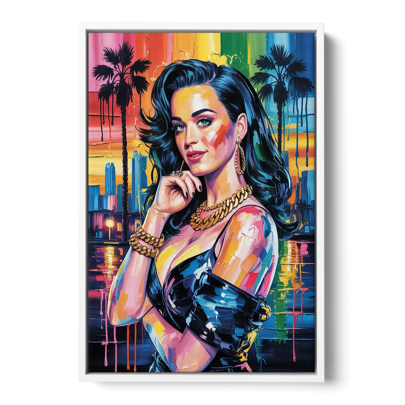 Firework Front - White Canvas Wall Art
