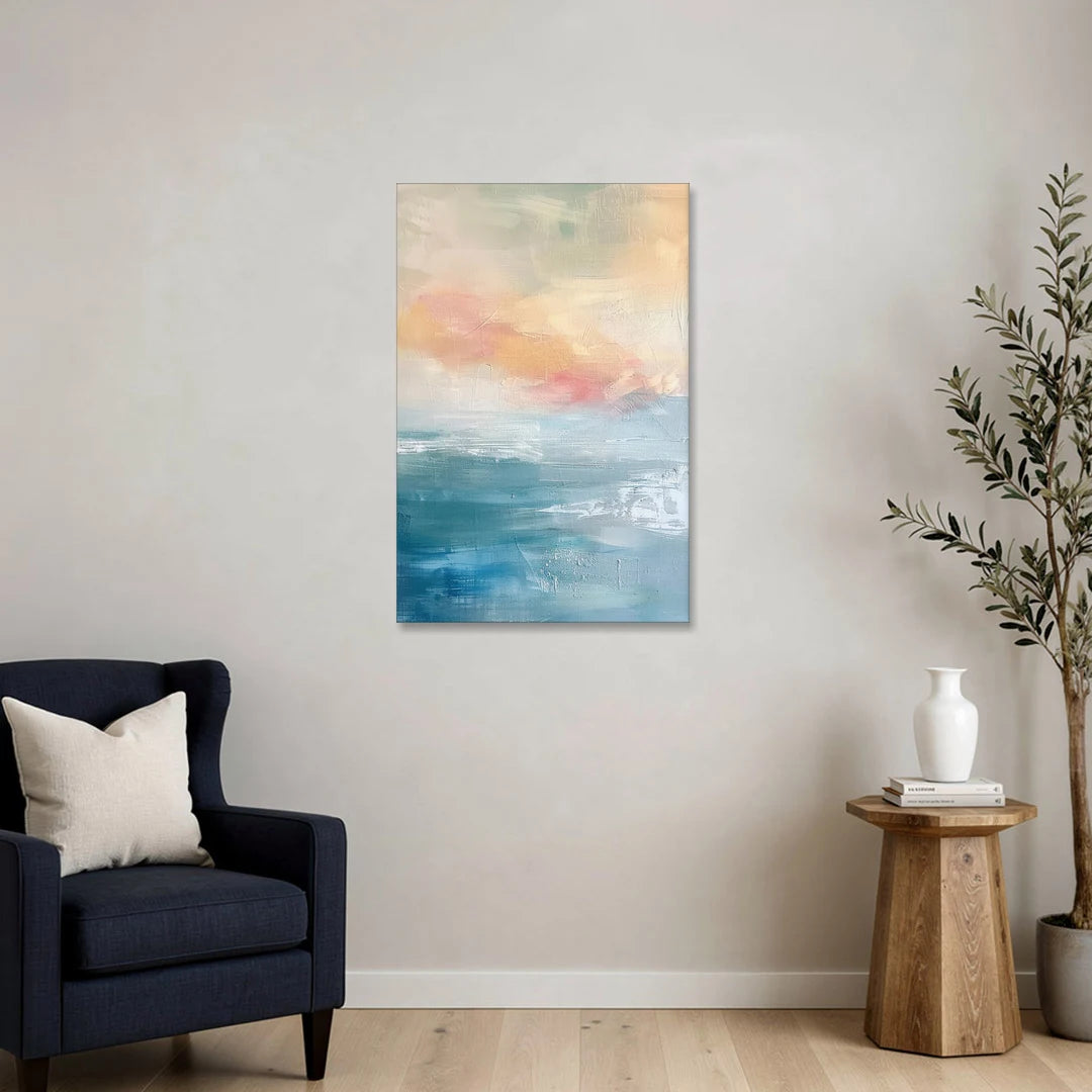 First Light on Water - Canvas Wall Art - Sofa - 24x36