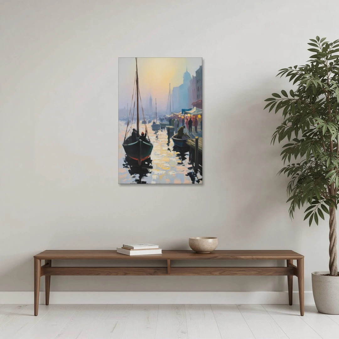 Fischmarkt Sunrise - Canvas Wall Art - Coffee Table - 24x36