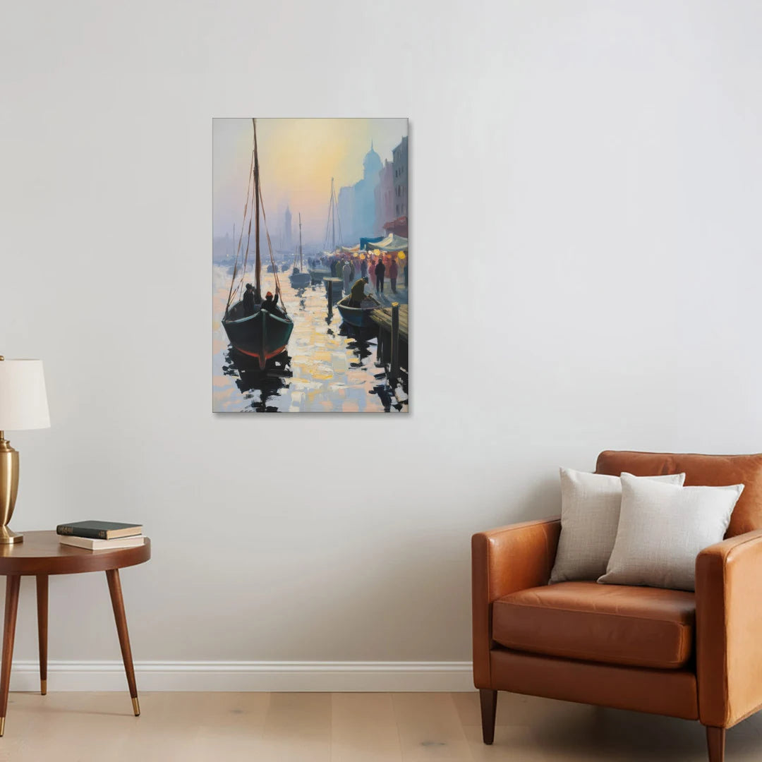 Fischmarkt Sunrise - Canvas Wall Art - Sofa - 24x36