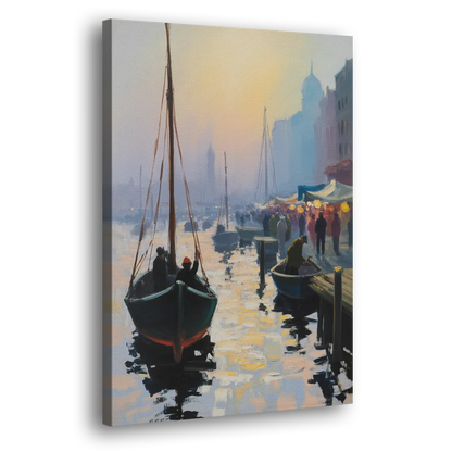 Fischmarkt Sunrise Side - Canvas Wall Art