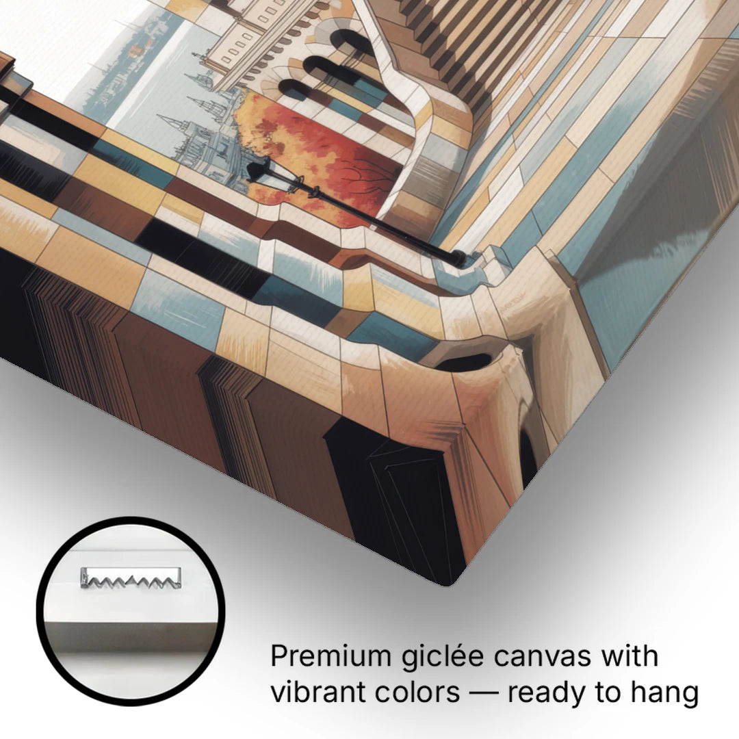 Fisherman's Bastion View - Canvas Wall Art - Gallery Wrap Corner