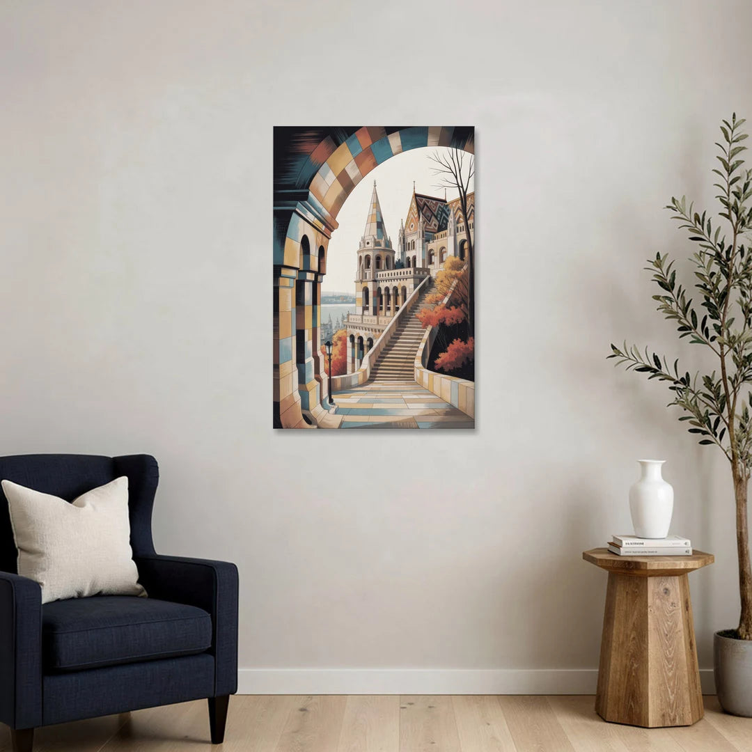 Fisherman's Bastion View - Canvas Wall Art - Sofa - 24x36