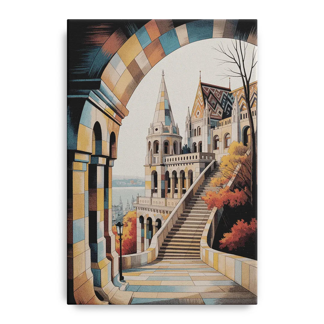 Fisherman's Bastion View Front - Canvas Wall Art