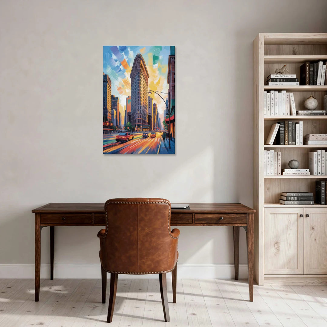 Flatiron Building Landmark - Canvas Wall Art - Office - 24x36