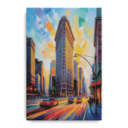 Flatiron Building Landmark Front - Canvas Wall Art
