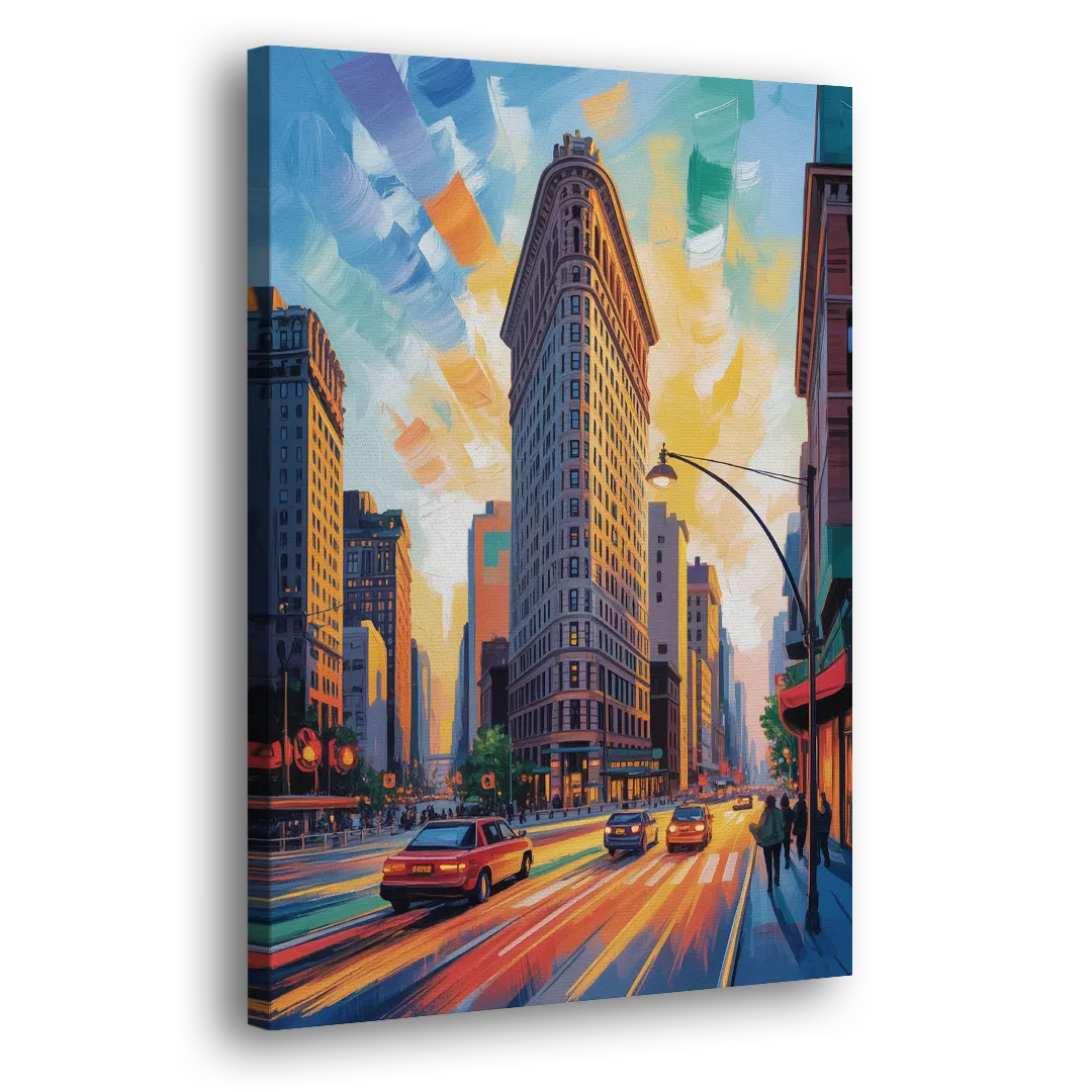 Flatiron Building Landmark Side - Canvas Wall Art