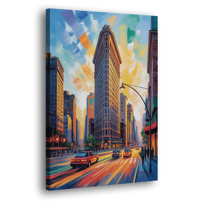 Flatiron Building Landmark Side - Canvas Wall Art