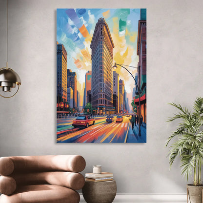 Flatiron Building Landmark Sitting Room - Canvas Wall Art