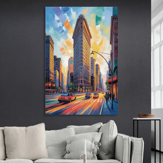 Flatiron Building Landmark Living Room - Canvas Wall Art