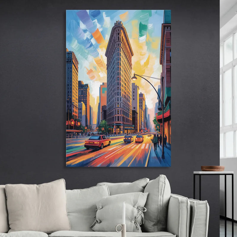 Flatiron Building Landmark Living Room - Canvas Wall Art