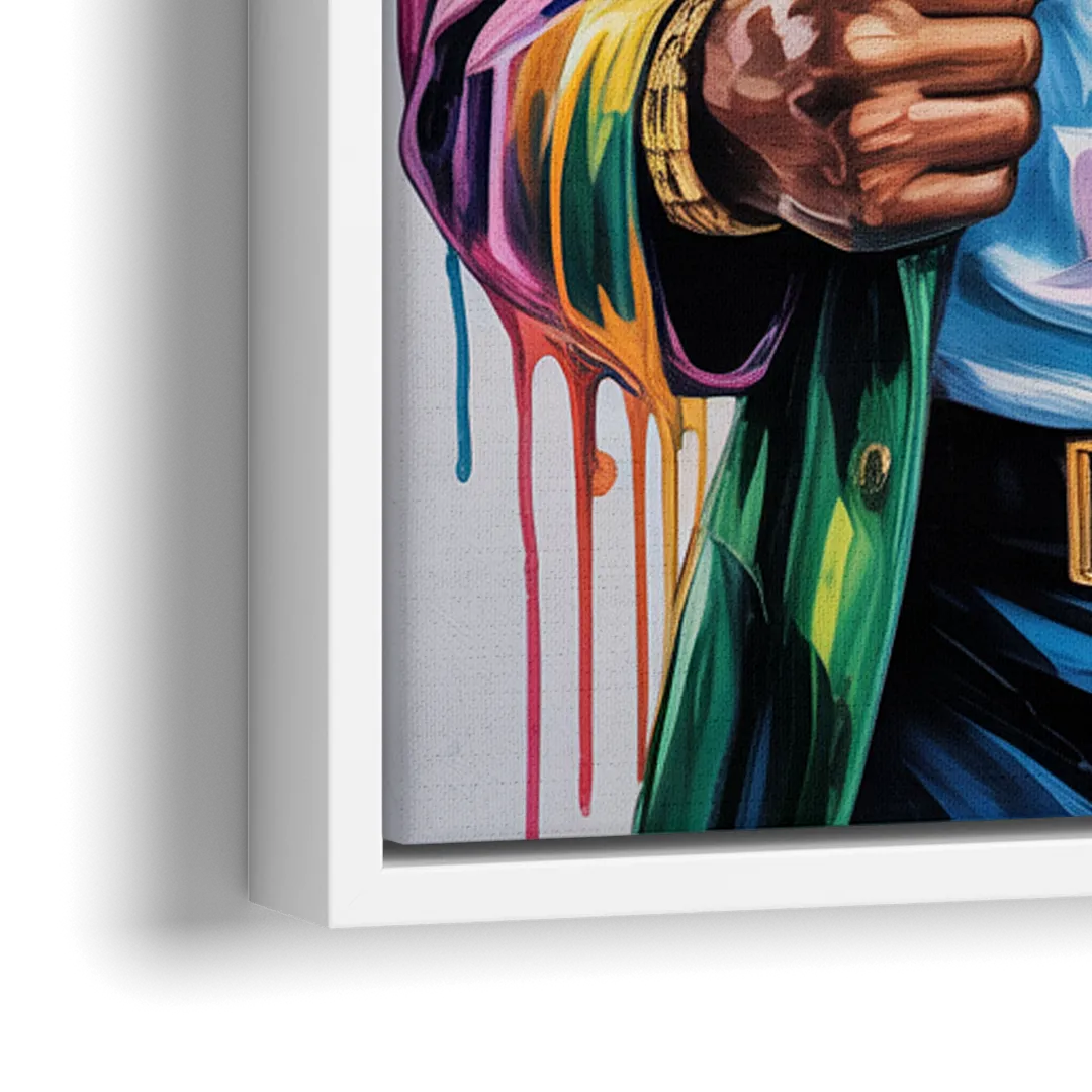 Float Like 2.0 - Close-Up White Frame Canvas