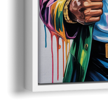 Float Like 2.0 - Close-Up White Frame Canvas