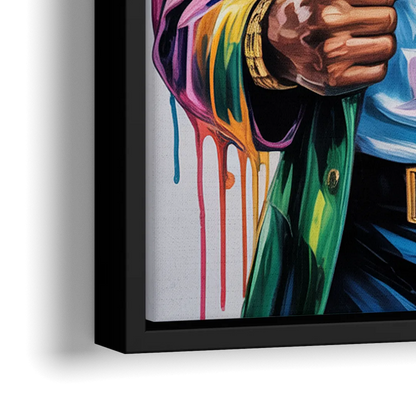Float Like 2.0 - Close-Up Black Frame Canvas