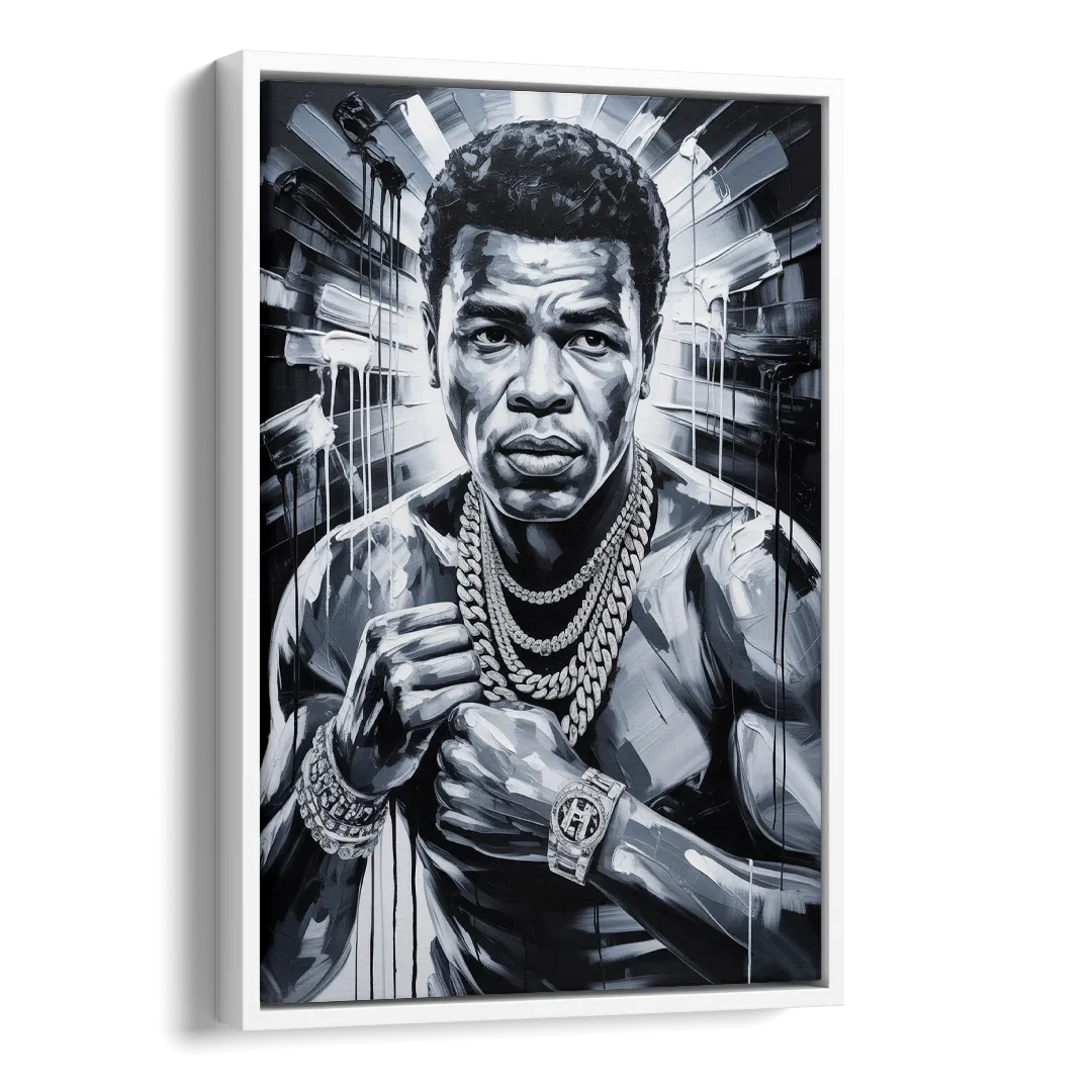 Float Like Side - White Canvas Wall Art