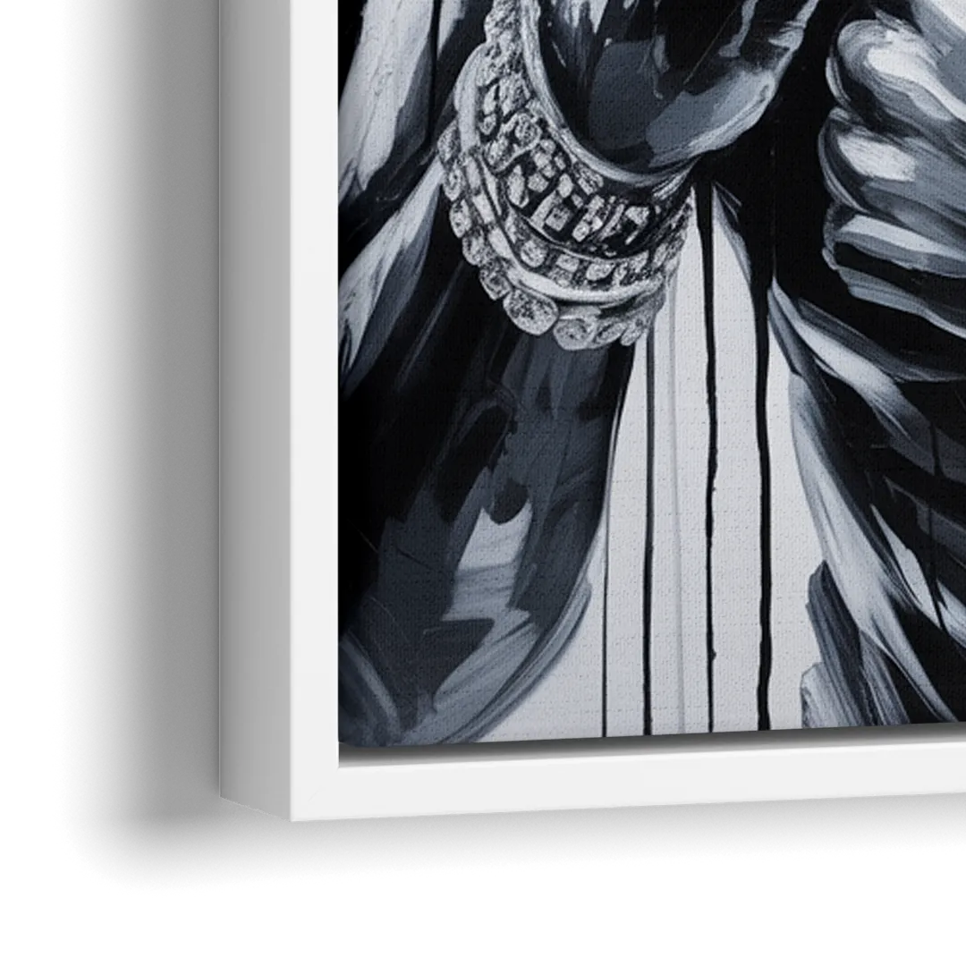 Float Like - Close-Up White Frame Canvas