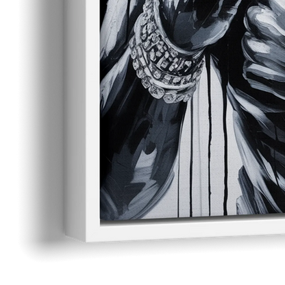 Float Like - Close-Up White Frame Canvas
